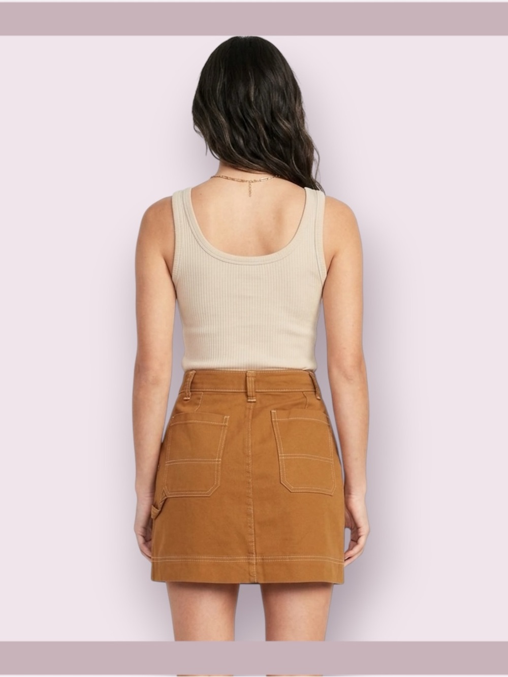 Old Navy Rust Utility Mini Skirt - Picture 2 of 5
